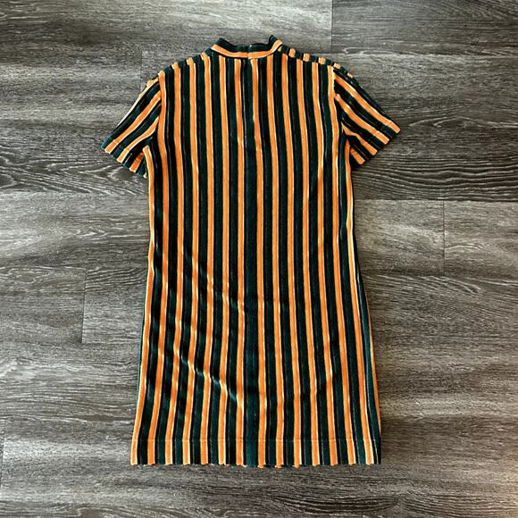 STAUD Striped Green and Tan Midi Dress - Picture 10 of 16